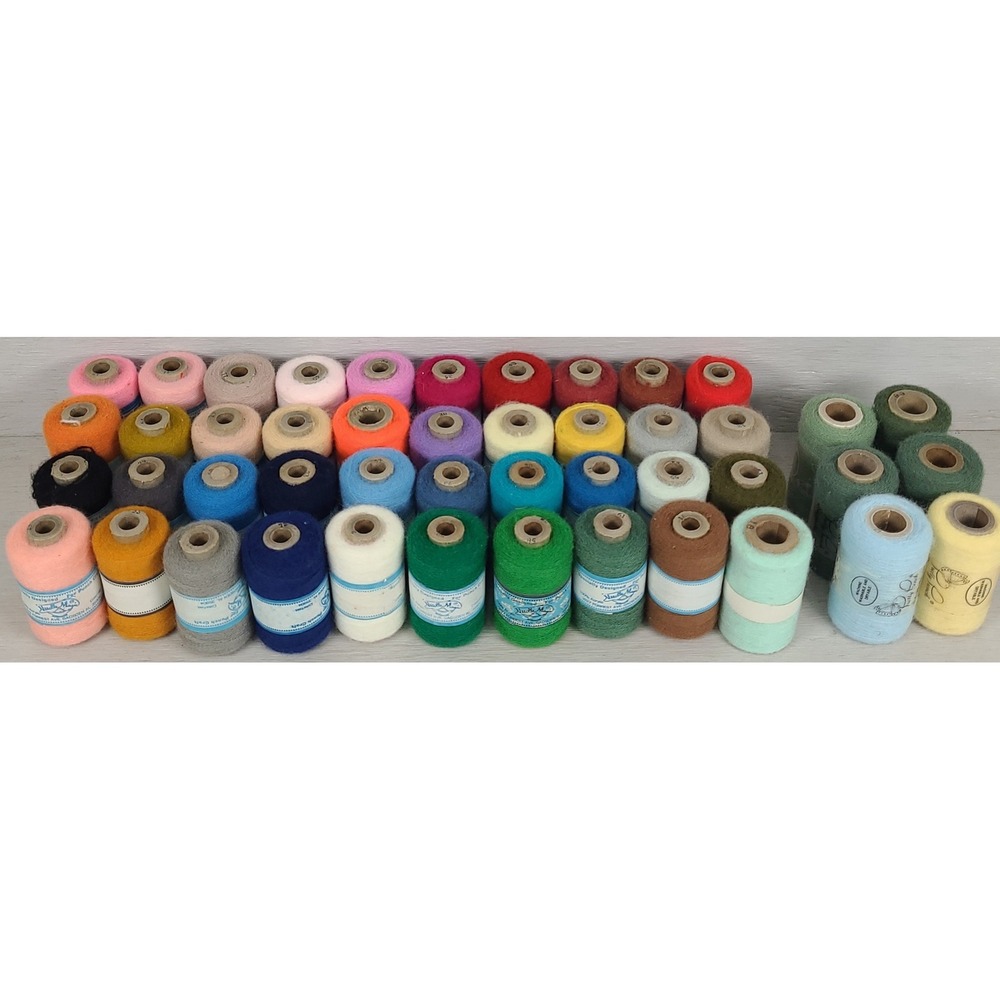 Needle Magic Pretty Punch Acrylic Yarn Spools Lot of 46 Multicolor Punch Craft